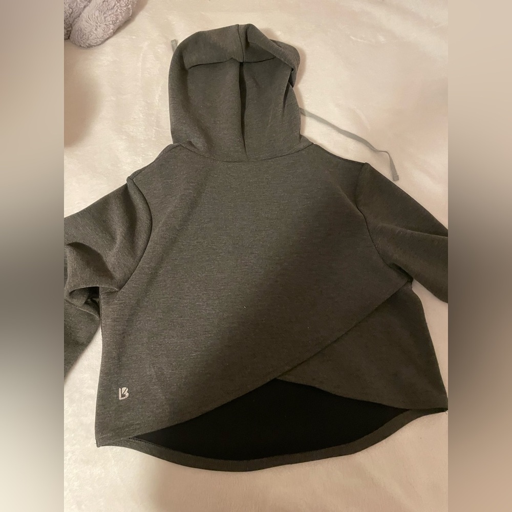 Buffbunny GRAY balance crop hoodie M - Picture 2 of 7